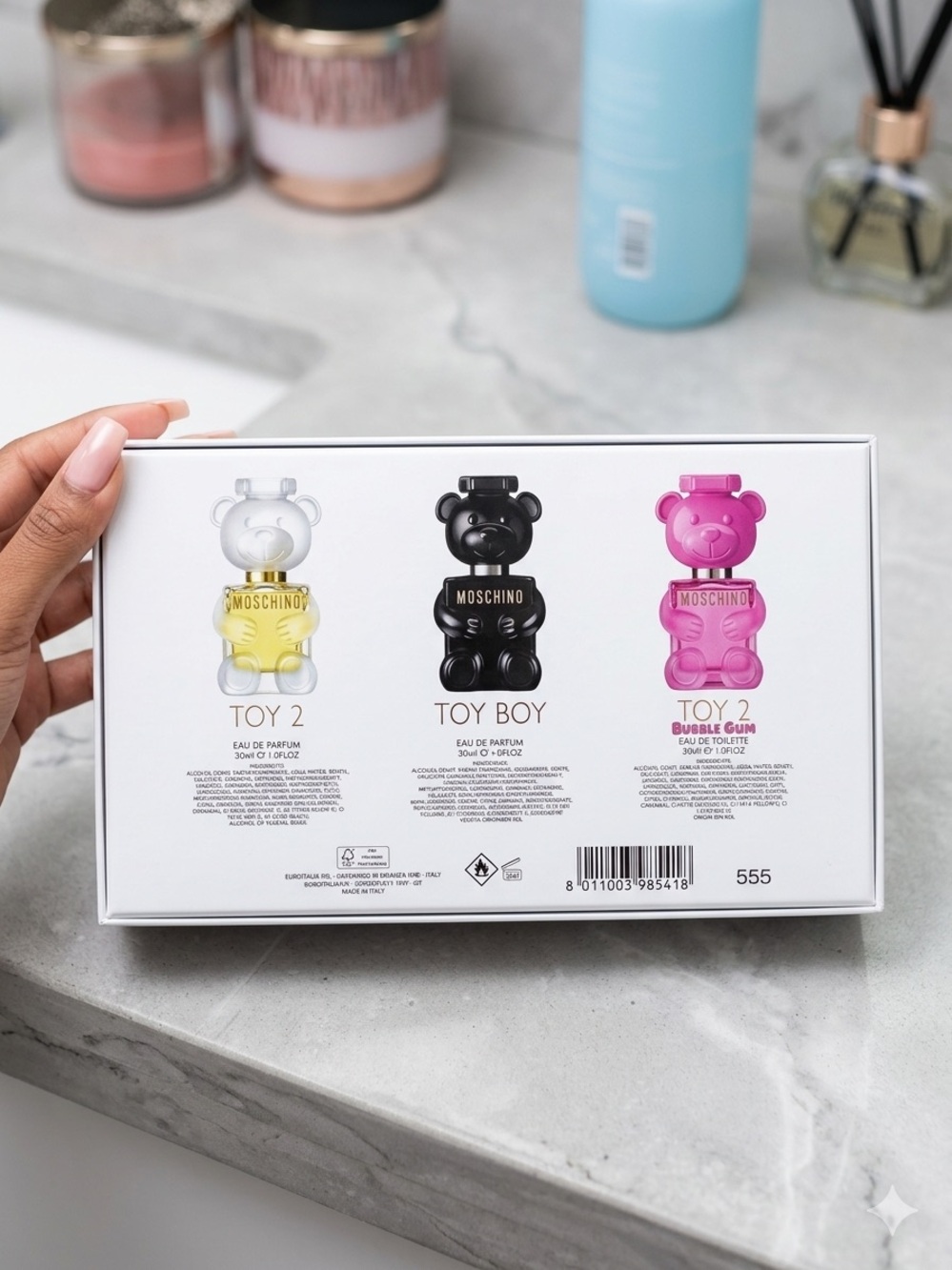 Moschino Toy Boy Trio Gift Set - Yellow, Black, Pink